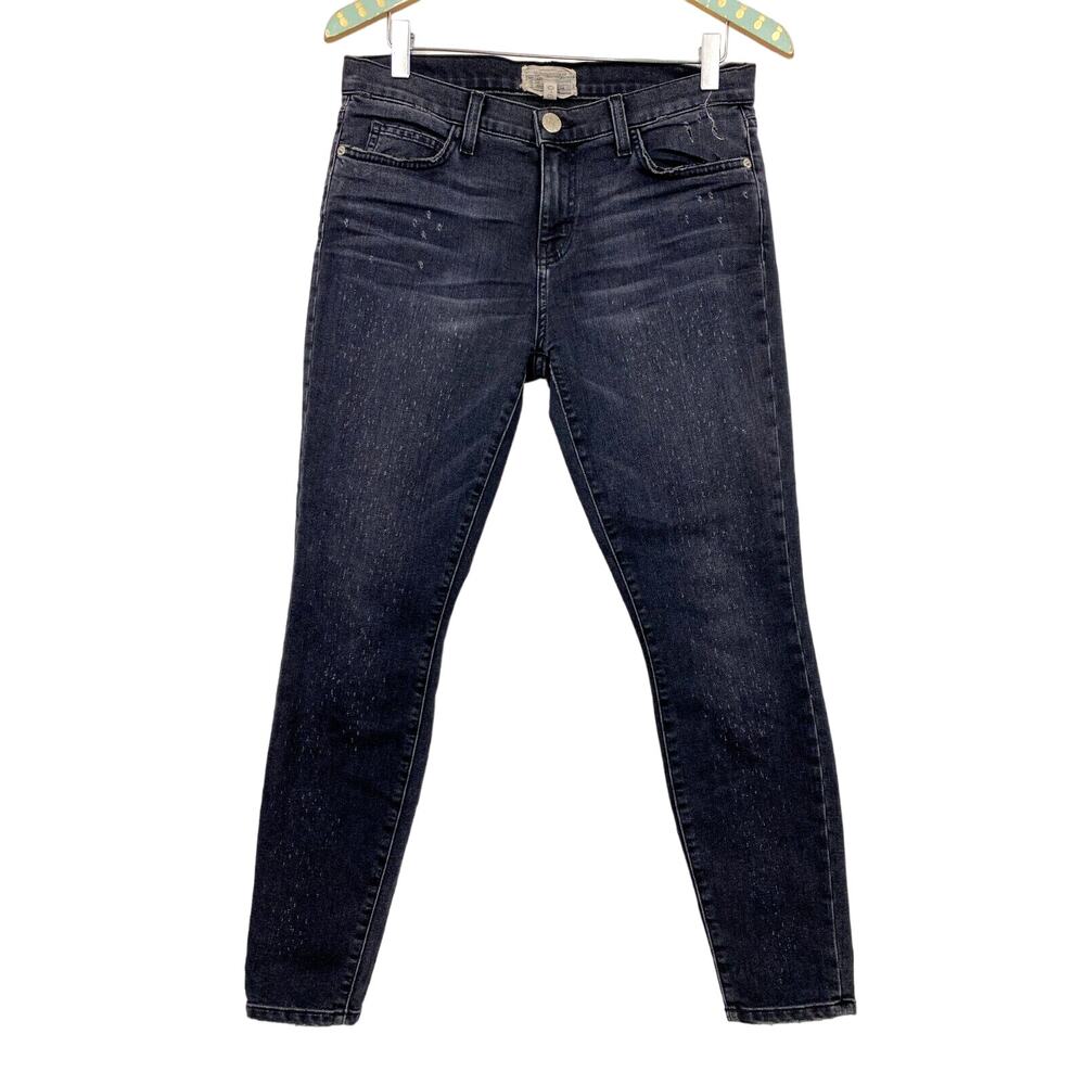 Current Elliott Jeans 29 0 The Stilletto Black Catscratch Destroy Fits 31x28